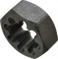 Interstate - M36x1.50 Metric Fine Thread, 2-3/8" Hex, Right Hand Thread, Hex Rethreading Die - Carbon Steel, 1" Thick - Exact Industrial Supply