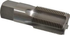 Interstate - 1-11" BSPP, 5 Flutes, Plug Chamfer, Bright Finish, High Speed Steel British Standard Pipe Tap - 1.125" Shank Diam, 0.843" Square Size, 3-3/4" Overall Length - Exact Industrial Supply