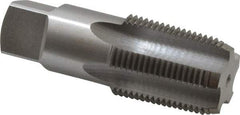 Interstate - 1-11" BSPT, 5 Flutes, Bottoming Chamfer, Bright Finish, High Speed Steel British Standard Pipe Tap - 1.125" Shank Diam, 0.843" Square Size, 3-3/4" Overall Length - Exact Industrial Supply