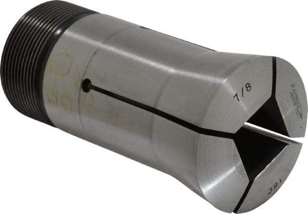 Lyndex - 7/8 Inch 16C Square Collet - 1-11/16 - 20 Internal Thread, M47.50 x 1.75 External Thread, 4.31 Inch Overall Length, 0.0011 TIR - Exact Industrial Supply