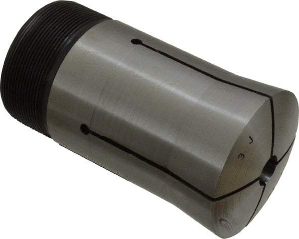 Lyndex - 7/16 Inch Round 3J Collet - 3-3/4 Inch Overall Length, 1.988-20 Inch External Thread - Exact Industrial Supply