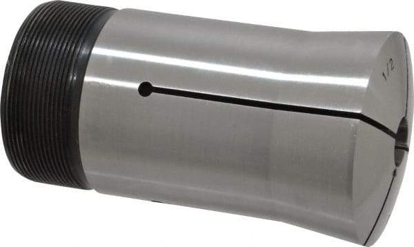 Lyndex - 1/2 Inch Round 3J Collet - 3-3/4 Inch Overall Length, 1.988-20 Inch External Thread - Exact Industrial Supply