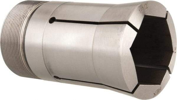 Lyndex - 1-1/2 Inch Hex 3J Collet - 3-3/4 Inch Overall Length, 1.988-20 Inch External Thread - Exact Industrial Supply