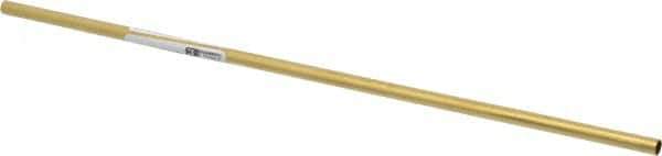 Made in USA - 1/4 Inch Outside Diameter x 12 Inch Long, Yellow Brass Round Tube - 0.222 Inch Inside Diameter, 0.014 Inch Wall Thickness, Alloy 260 - All Tool & Supply