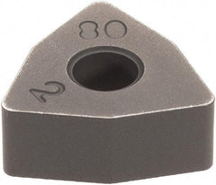 Iscar - WNMA332 Grade IC428 Carbide Turning Insert - TiC/Al2O3 Finish, 80° Trigon, 3/8" Inscr Circle, 3/16" Thick, 1/32" Corner Radius - All Tool & Supply