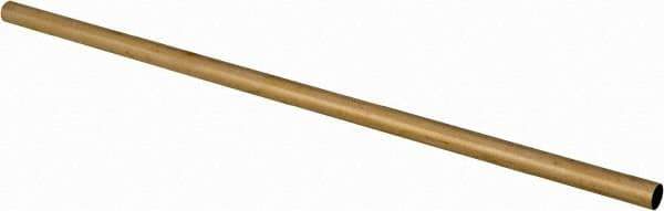 Made in USA - 3/8 Inch Outside Diameter x 12 Inch Long, Yellow Brass Round Tube - 0.347 Inch Inside Diameter, 0.014 Inch Wall Thickness, Alloy 260 - All Tool & Supply