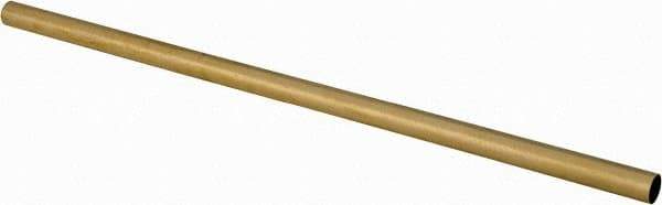 Made in USA - 7/16 Inch Outside Diameter x 12 Inch Long, Yellow Brass Round Tube - 0.409 Inch Inside Diameter, 0.014 Inch Wall Thickness, Alloy 260 - All Tool & Supply