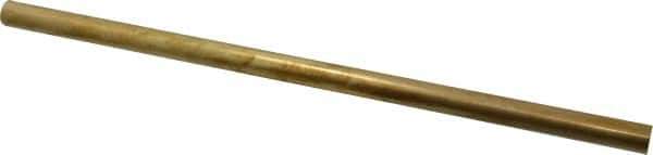 Made in USA - 1/2 Inch Outside Diameter x 12 Inch Long, Yellow Brass Round Tube - 0.472 Inch Inside Diameter, 0.014 Inch Wall Thickness, Alloy 260 - All Tool & Supply