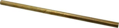 Made in USA - 1/2 Inch Outside Diameter x 12 Inch Long, Yellow Brass Round Tube - 0.472 Inch Inside Diameter, 0.014 Inch Wall Thickness, Alloy 260 - All Tool & Supply