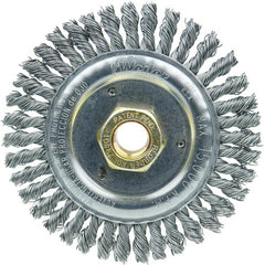 4 1/2″ Root Pass Brush-0.020″ Steel Wire 5/8-11 Dbl-H x Nut - Dually Weld Cleaning Brush - All Tool & Supply