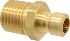 Coilhose Pneumatics - 1/4-18" NPT, 1/4" Body Diam, Coolant & Fluid Line Male Connectors - Brass - All Tool & Supply