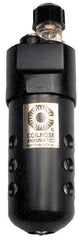 Coilhose Pneumatics - 3/8 NPT Port, 250 Max psi, Compact Lubricator - Metal Bowl with Sight Glass, Cast Aluminum Body, 23 CFM, 250°F Max, 2" Wide x 6-1/2" High - All Tool & Supply