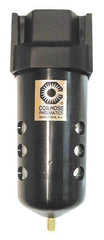 Coilhose Pneumatics - 1/2" Port, 7" High x 2-3/4" Wide, Standard FRL Filter with Metal Bowl & Automatic Drain - 127 SCFM, 250 Max psi, 250°F Max, Modular Connection, 8.5 oz Bowl Capacity - All Tool & Supply