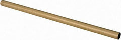 Made in USA - 9/16 Inch Outside Diameter x 12 Inch Long, Yellow Brass Round Tube - 0.534 Inch Inside Diameter, 0.014 Inch Wall Thickness, Alloy 260 - All Tool & Supply