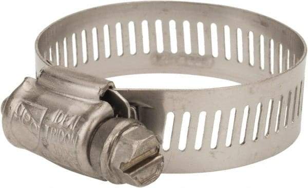 IDEAL TRIDON - SAE Size 40, 1 to 3" Diam, Stainless Steel Worm Drive Clamp - 9/16" Wide, Material Grade 301, Series 63-4 - All Tool & Supply