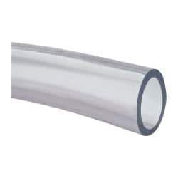 Made in USA - 1-1/4" ID x 1-5/8" OD, 3/16" Wall Thickness, Cut to Length (50' Standard Length) PVC Tube - Clear, 31 Max psi, 68 Shore A Hardness - All Tool & Supply