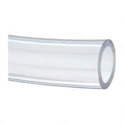 Made in USA - 1-1/4" ID x 1-3/4" OD, 1/4" Wall Thickness, Cut to Length (50' Standard Length) PVC Tube - Clear, 45 Max psi, 68 Shore A Hardness - All Tool & Supply