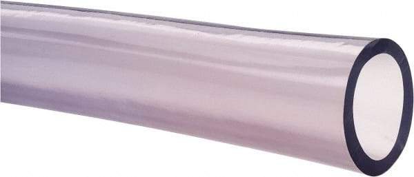 Made in USA - 1-1/2" ID x 2" OD, 1/4" Wall Thickness, Cut to Length (50' Standard Length) PVC Tube - Clear, 40 Max psi, 68 Shore A Hardness - All Tool & Supply