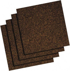 Quartet - 12" Wide x 12" High Adhesive Cork Board - Brown - All Tool & Supply