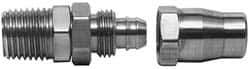 Coilhose Pneumatics - 3/8 NPT, Brass Reusable Hose Male Swivel Fitting - 5/16" Hose ID x 15/32" Hose OD - All Tool & Supply