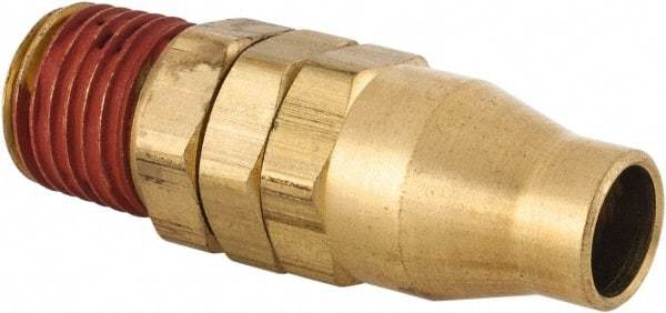 Coilhose Pneumatics - 1/4 NPT, Brass Reusable Hose Male Swivel Fitting - 3/16" Hose ID x 5/16" Hose OD - All Tool & Supply