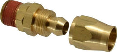 Coilhose Pneumatics - 3/8 NPT, Brass Reusable Hose Male Swivel Fitting - 3/8" Hose ID x 9/16" Hose OD - All Tool & Supply