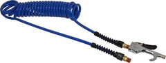 Coilhose Pneumatics - 1/4" ID Thumb Lever Air Gun Assembly - 15' Long Polyurethane Hose - All Tool & Supply