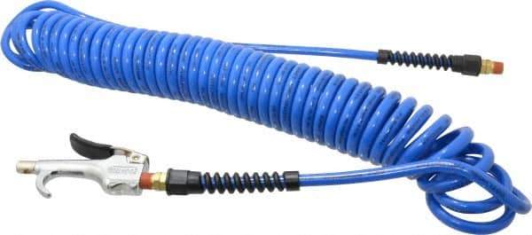 Coilhose Pneumatics - 1/4" ID Thumb Lever Air Gun Assembly - 25' Long Polyurethane Hose - All Tool & Supply