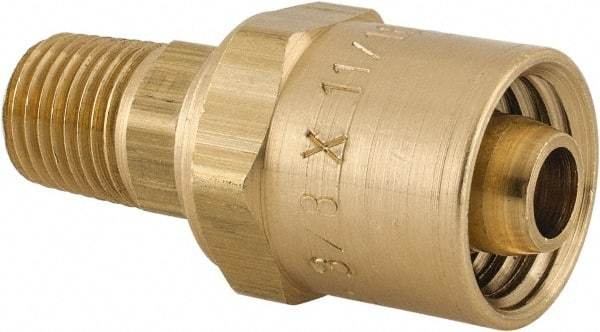 Dixon Valve & Coupling - 1/4 NPTF, Reusable Hose Male Fitting - 3/8" Hose ID x 11/16" Hose OD - All Tool & Supply