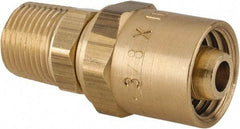 Dixon Valve & Coupling - 3/8 NPTF, Reusable Hose Male Fitting - 3/8" Hose ID x 11/16" Hose OD - All Tool & Supply