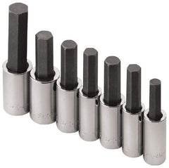 SK - 7 Piece 1/2" Drive Inch Hex Bit Socket Set - 5/16 to 3/4" Hex - All Tool & Supply