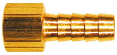 Cerro - 1/4 NPTF Thread Hose Barb x Female NPT Connector - 3/16" ID Hose, Brass - All Tool & Supply