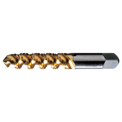 ‎1/4-20 UNC 3 Flute H3 Bottoming HSS High Helix Spiral Flute Tap- TiN - Exact Industrial Supply