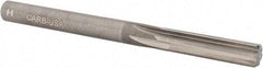 Hertel - Letter H Solid Carbide 6 Flute Chucking Reamer - Straight Flute, Straight Shank, 1-1/8" Flute Length, 3-1/4" OAL - All Tool & Supply