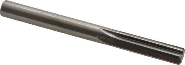 Hertel - Letter Q Solid Carbide 6 Flute Chucking Reamer - Straight Flute, Straight Shank, 1-1/4" Flute Length, 3-1/2" OAL - All Tool & Supply