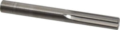 Hertel - Letter V Solid Carbide 6 Flute Chucking Reamer - Straight Flute, Straight Shank, 1-1/4" Flute Length, 3-1/2" OAL - All Tool & Supply