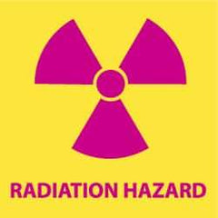 NMC - "Radiation Hazard", 7" Long x 7" Wide, Rigid Plastic Safety Sign - Square, 0.05" Thick, Use for Accident Prevention - All Tool & Supply