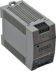 Sola/Hevi-Duty - 100 Watt, 3 to 2.5 Amp, 264 VAC, 375 VDC Input, 10 to 12 VDC Output, DIN Rail Power Supply - Screw Terminal Connection, 1 Output, 1.77 Inch Wide x 3.58 Inch Deep x 2.95 Inch High, Up to 80% Efficiency, 14 to 140°F, Green LED Display - All Tool & Supply