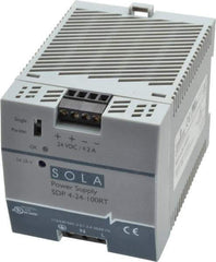 Sola/Hevi-Duty - 100 Watt, 4.20 Amp, 132 VAC, 264 VAC, 375 VDC Input, 24 to 28 VDC Output, DIN Rail Power Supply - Screw Terminal Connection, 1 Output, 2.85 Inch Wide x 3.8 Inch Deep x 2.95 Inch High, Up to 88% Efficiency, 14 to 140°F, Green LED Display - All Tool & Supply