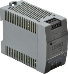 Sola/Hevi-Duty - 100 Watt, 5 Amp, 264 VAC, 375 VDC Input, 5 to 6 VDC Output, DIN Rail Power Supply - Screw Terminal Connection, 1 Output, 1.77 Inch Wide x 3.58 Inch Deep x 2.95 Inch High, Up to 80% Efficiency, 14 to 140°F, Green LED Display - All Tool & Supply