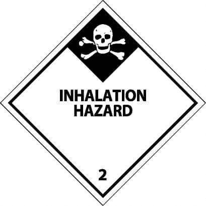 NMC - Inhalation Hazard DOT Shipping Label - 4" High x 4" Wide - All Tool & Supply