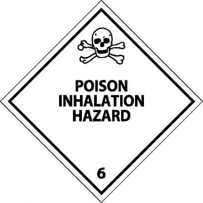 NMC - Poison Inhalation Hazard DOT Shipping Label - 4" High x 4" Wide - All Tool & Supply