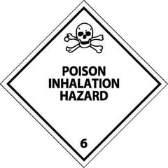 NMC - Poison Inhalation Hazard DOT Shipping Label - 4" High x 4" Wide - All Tool & Supply