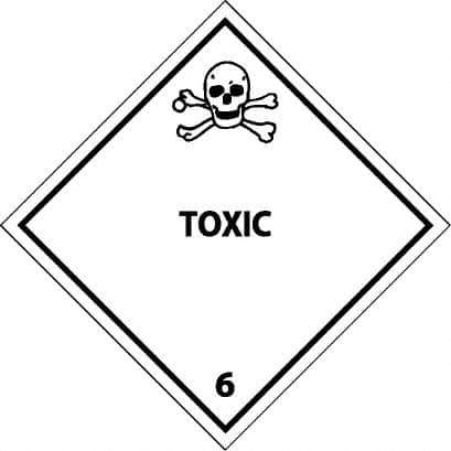 NMC - Toxic DOT Shipping Label - 4" High x 4" Wide - All Tool & Supply