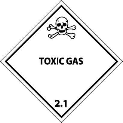 NMC - Toxic Gas DOT Shipping Label - 4" High x 4" Wide - All Tool & Supply