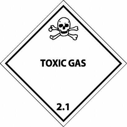 NMC - Toxic Gas DOT Shipping Label - 4" High x 4" Wide - All Tool & Supply