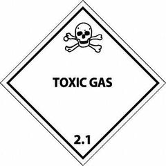 NMC - Toxic Gas DOT Shipping Label - 4" High x 4" Wide - All Tool & Supply