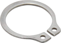 Rotor Clip - 11.89mm Groove Diam, 1/2" Shaft Diam, Passivated Stainless Steel, Snap External Retaining Rings - 0.039" Groove Width, 0.016" Groove Depth, 0.035" Ring Thickness, Grade 15-7 Grade 632 - All Tool & Supply