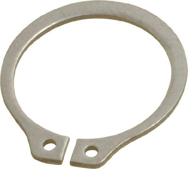 Rotor Clip - 17.88mm Groove Diam, 3/4" Shaft Diam, Passivated Stainless Steel, Snap External Retaining Rings - 0.046" Groove Width, 0.023" Groove Depth, 0.042" Ring Thickness, Grade 15-7 Grade 632 - All Tool & Supply