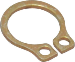 Rotor Clip - 5.84mm Groove Diam, 1/4" Shaft Diam, Cadmium-Plated Steel, Snap External Retaining Rings - 0.029" Groove Width, 0.01" Groove Depth, 0.025" Ring Thickness, Grade 1060-1090 - All Tool & Supply